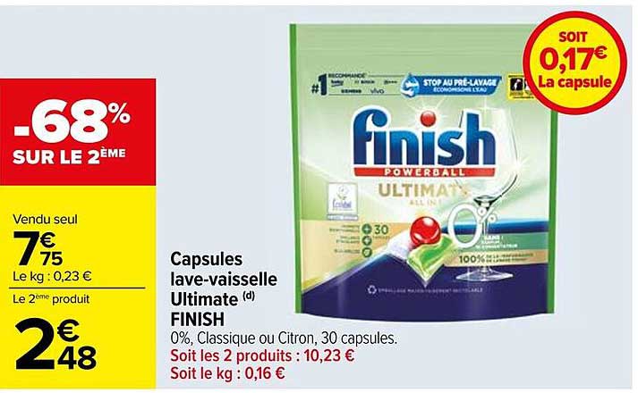 Capsules lave-vaisselle Ultimate (d) FINISH