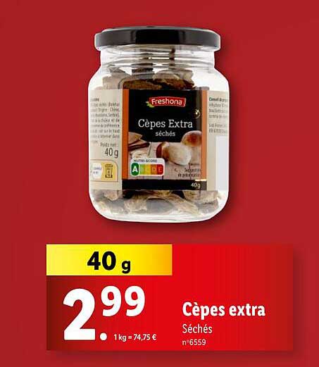 Cèpes extra séchés