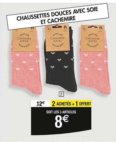 CHAUSSETTES DOUCES AVEC SOIE ET CACHEMIRE