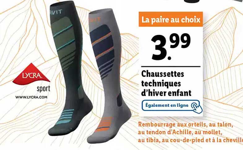 Chaussettes techniques d’hiver enfant