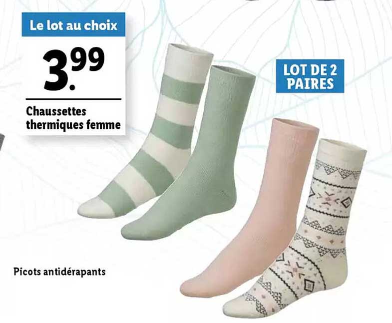 Chaussettes thermiques femme