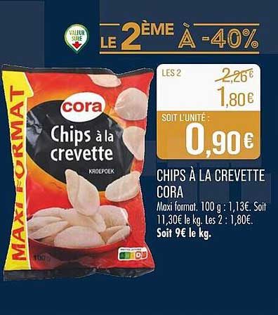 CHIPS À LA CREVETTE CORA