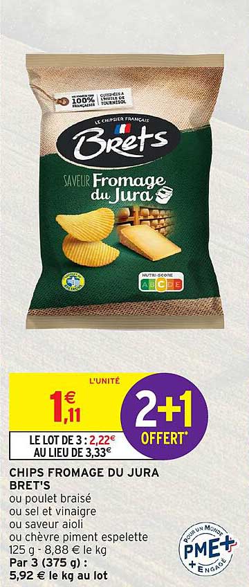 CHIPS FROMAGE DU JURA BRET'S