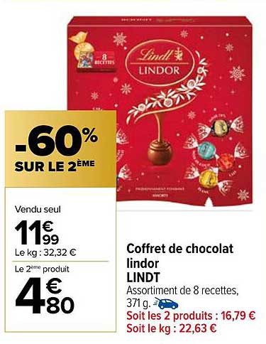 Coffret de chocolat lindor LINDT