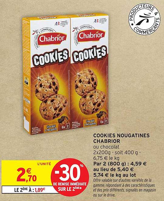 COOKIES NOUGATINES CHABRIOR