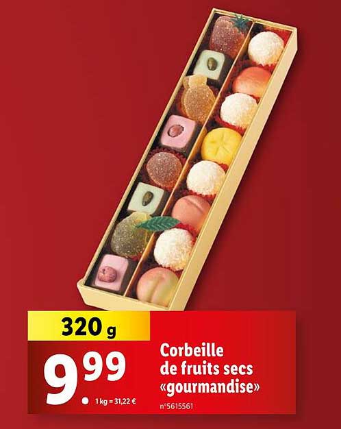 Corbeille de fruits secs «gourmandise»