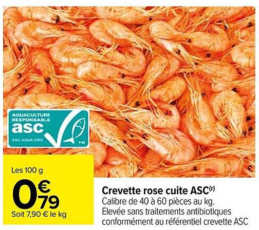 Crevette rose cuite ASC