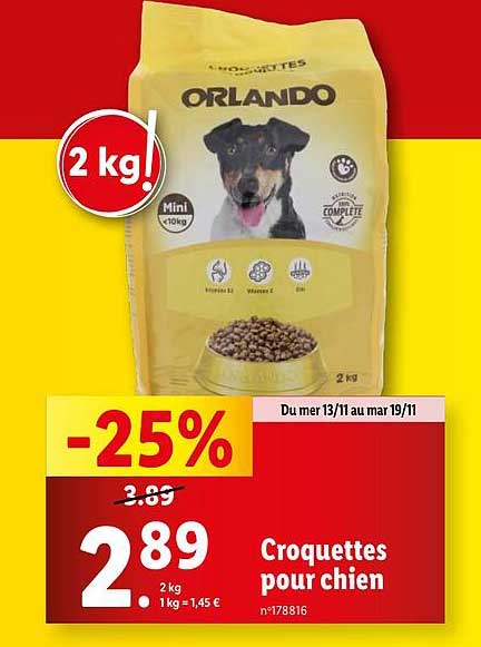 Croquettes pour chien