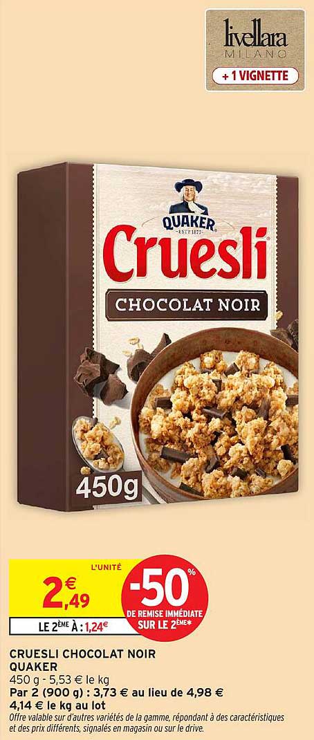 CRUESLI CHOCOLAT NOIR