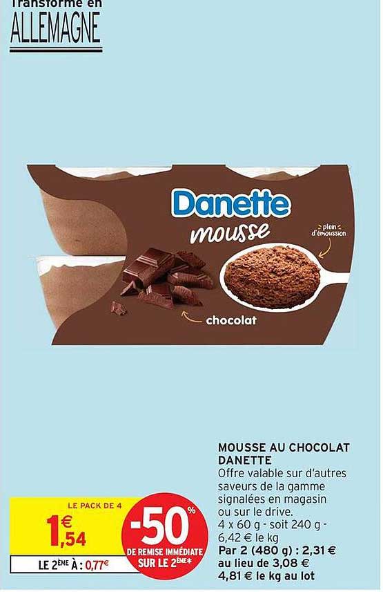 DANETTE MOUSSE AU CHOCOLAT