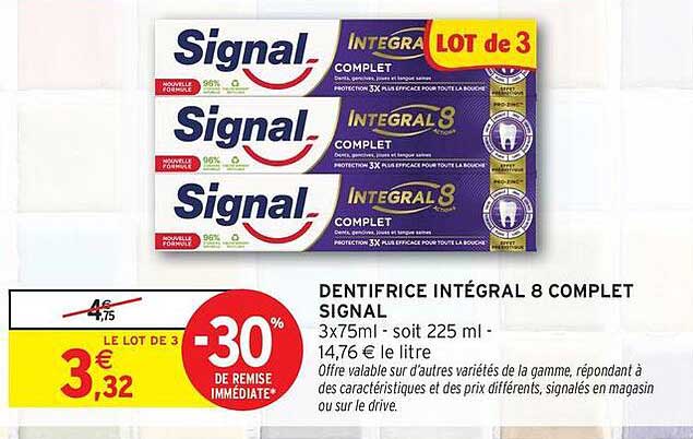 DENTIFRICE INTÉGRAL 8 COMPLET SIGNAL