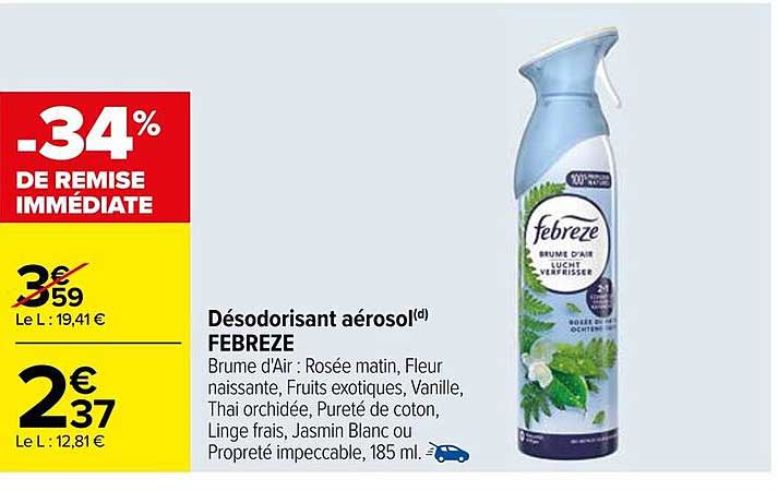 Désodorisant aérosol FEBREZE