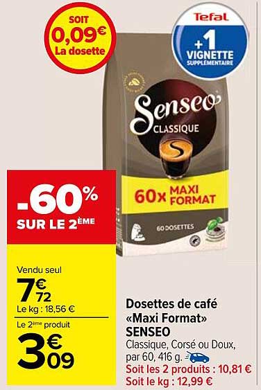 Dosettes de café «Maxi Format» SENSEO