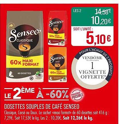 Dosettes souples de café Senseo