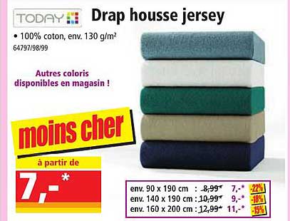 Drap housse jersey