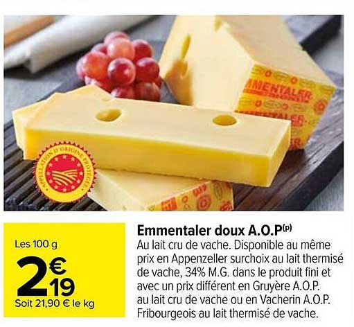 Emmental doux A.O.P.