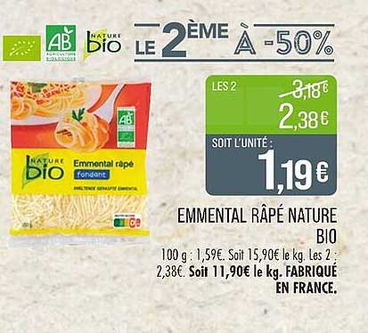 EMMENTAL RÂPÉ NATURE BIO