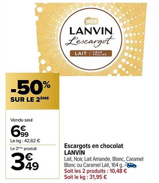 Escargots en chocolat LANVIN