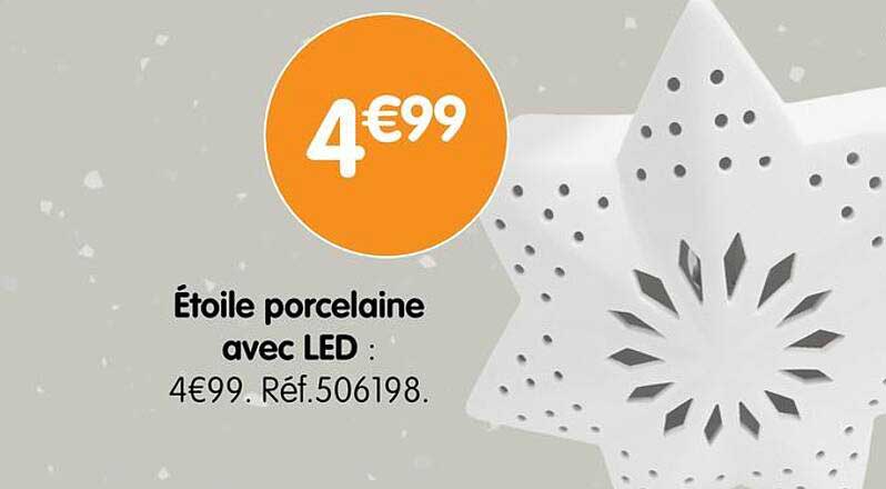 Étoile porcelaine avec LED