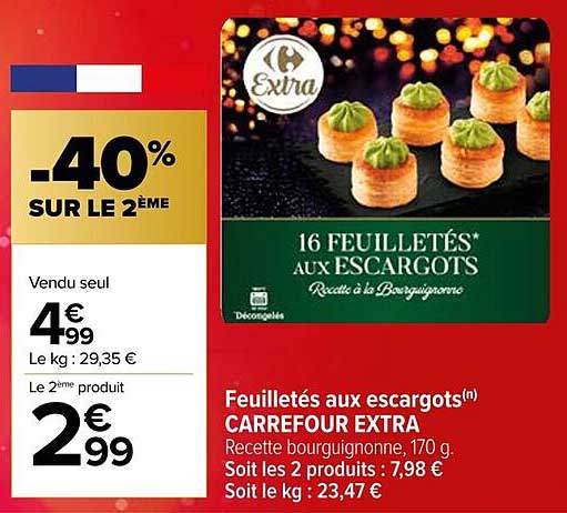 Feuilletés aux escargots CARREFOUR EXTRA