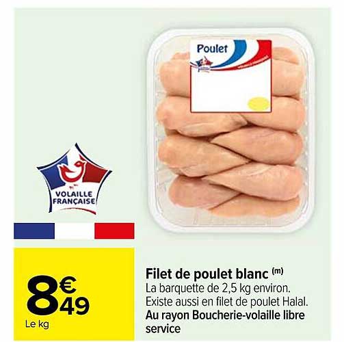 Filet de poulet blanc