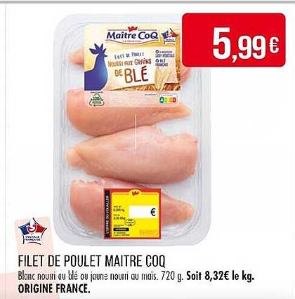 FILET DE POULET MAITRE COQ