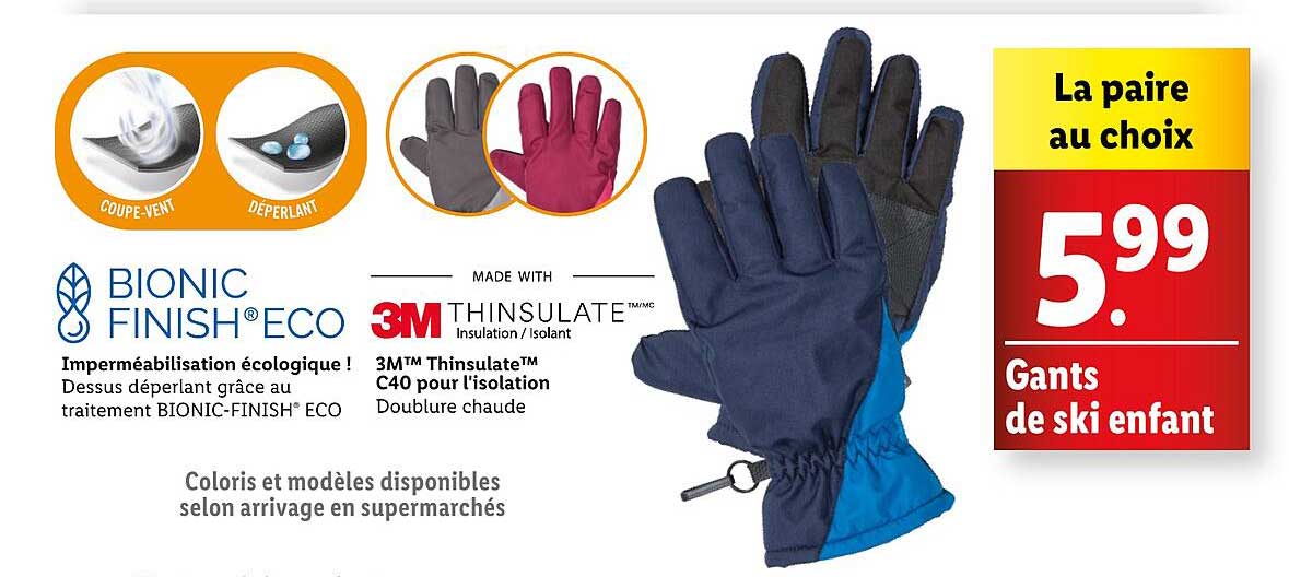 Gants de ski enfant