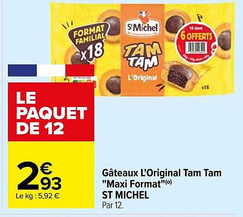 Gateaux L'Original Tam Tam "Maxi Format"