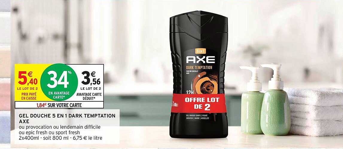 GEL DOUCHE 5 EN 1 DARK TEMPTATION AXE