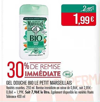 GEL DOUCHE BIO LE PETIT MARSEILLAIS