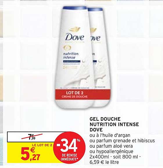 GEL DOUCHE NUTRITION INTENSE DOVE