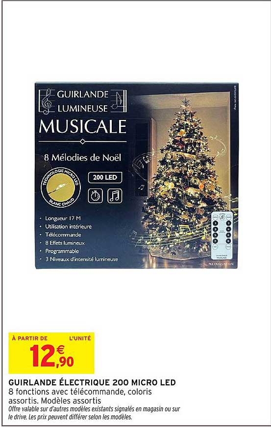 GUIRLANDE ÉLECTRIQUE 200 MICRO LED