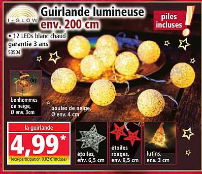 Guirlande lumineuse env. 200 cm