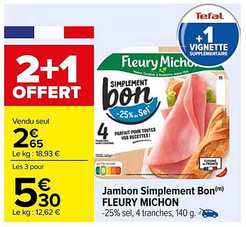 Jambon Simplement Bon(m) FLEURY MICHON