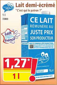 Lait demi-écrémé