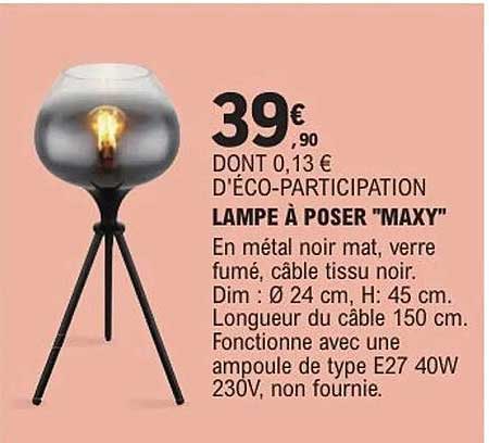 LAMPE À POSER "MAXY"