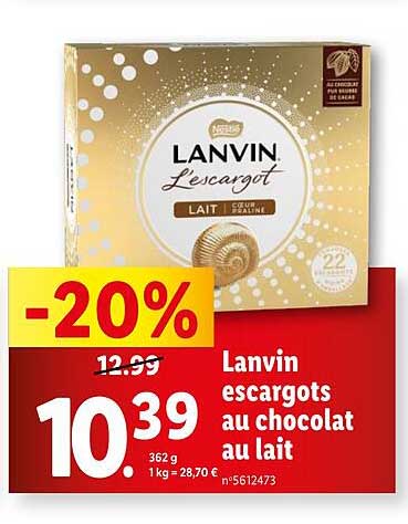 Lanvin escargots au chocolat au lait