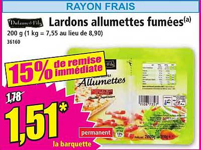 Lardons allumettes fumées