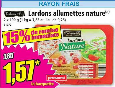 Lardons allumettes nature