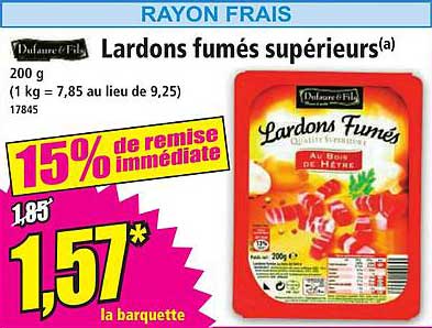 Lardons fumés supérieurs