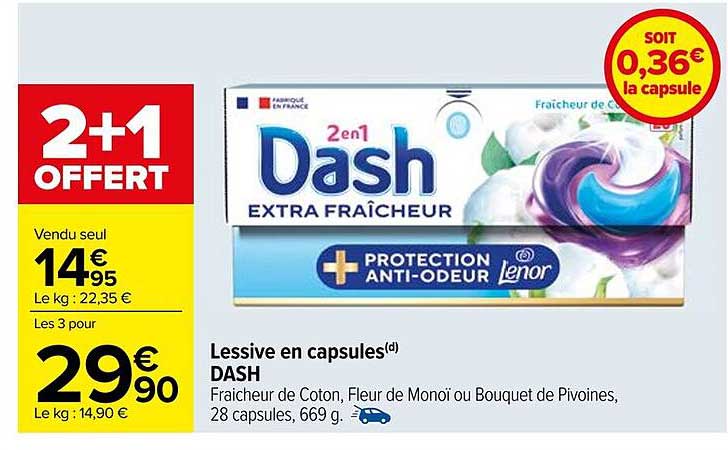 Lessive en capsules(d) DASH