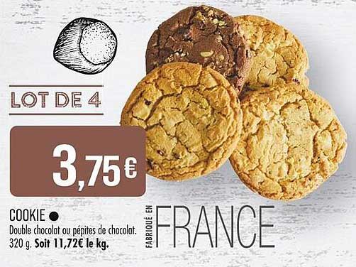 LOT DE 4 COOKIE