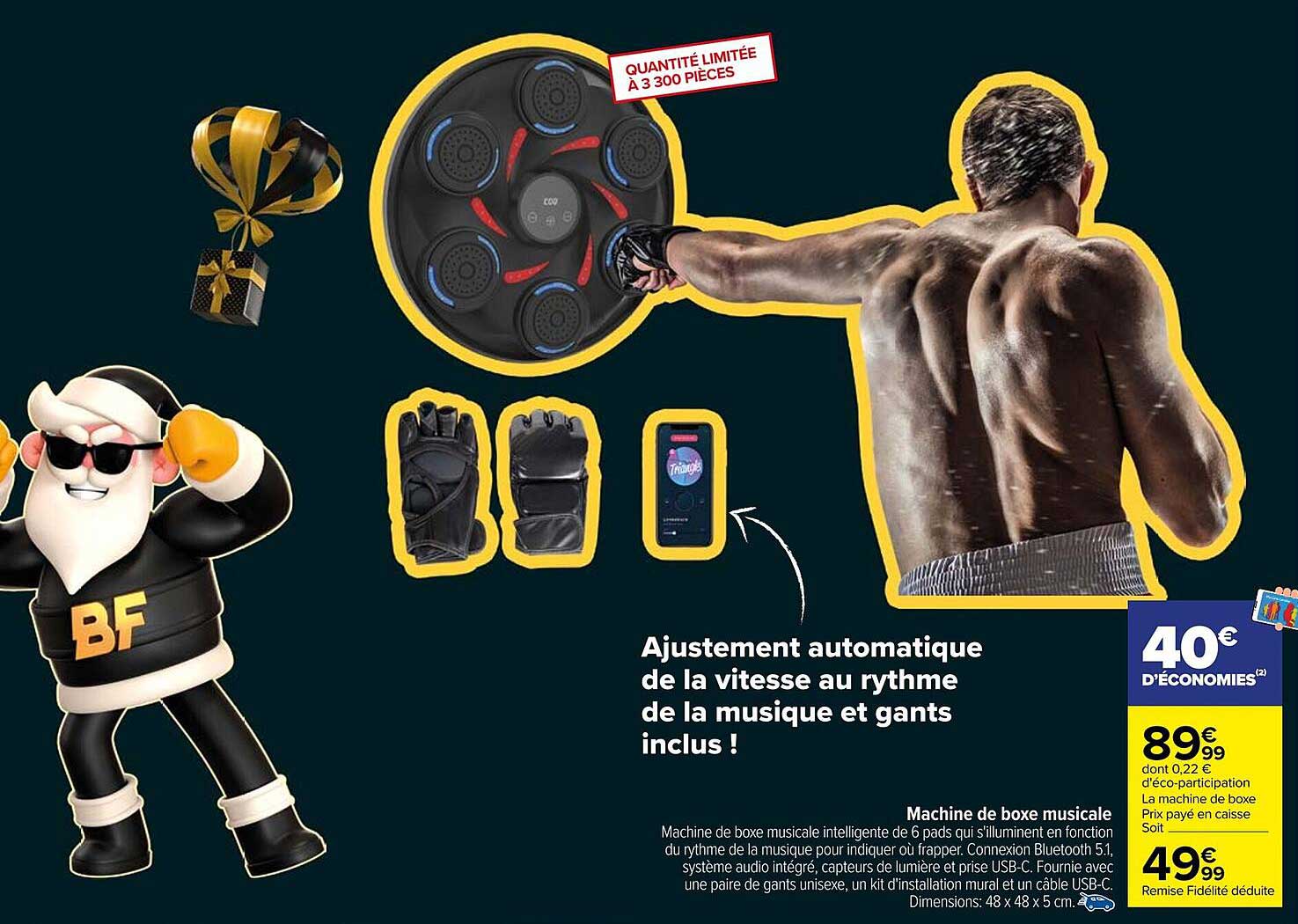 Machine de boxe musicale