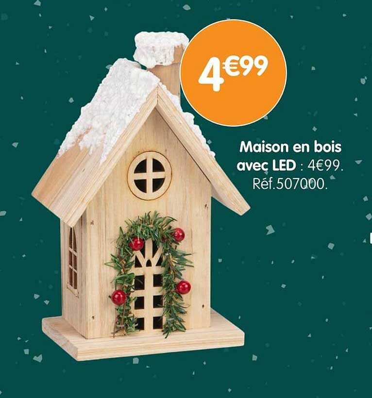 Maison en bois avec LED