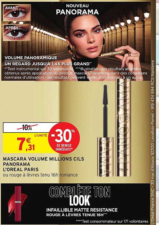 MASQUERA VOLUME MILLIONS CILS PANORAMA L'OREAL PARIS