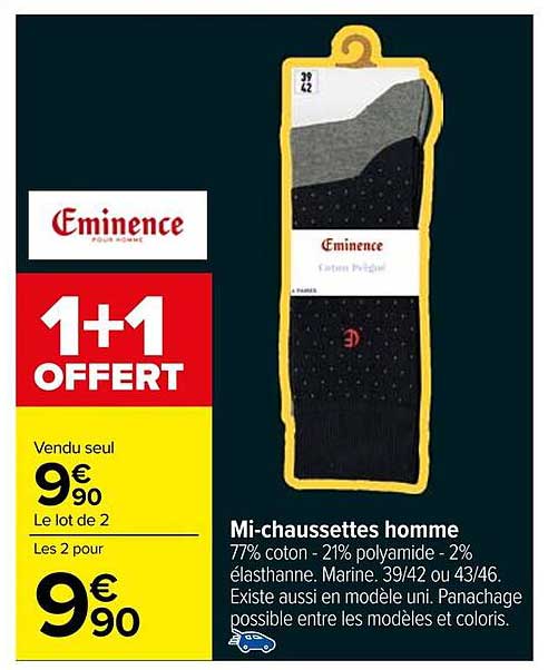 Mi-chaussettes homme