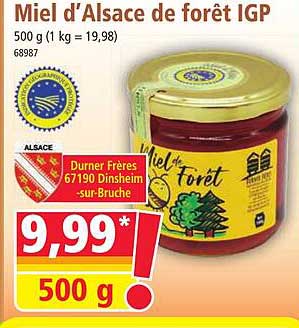 Miel d'Alsace de forêt IGP