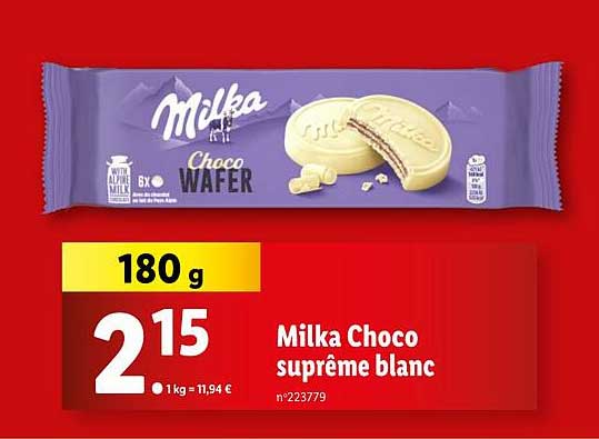 Milka Choco suprême blanc