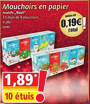 Mouchoirs en papier motifs „Noël“