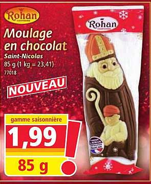 Moulage en chocolat Saint-Nicolas